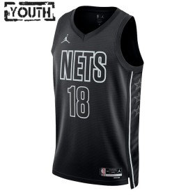 Brooklyn Nets Yuta Watanabe 18 Jordan 2022-23 Statement Edition Musta Lasten Pelipaidat Swingman